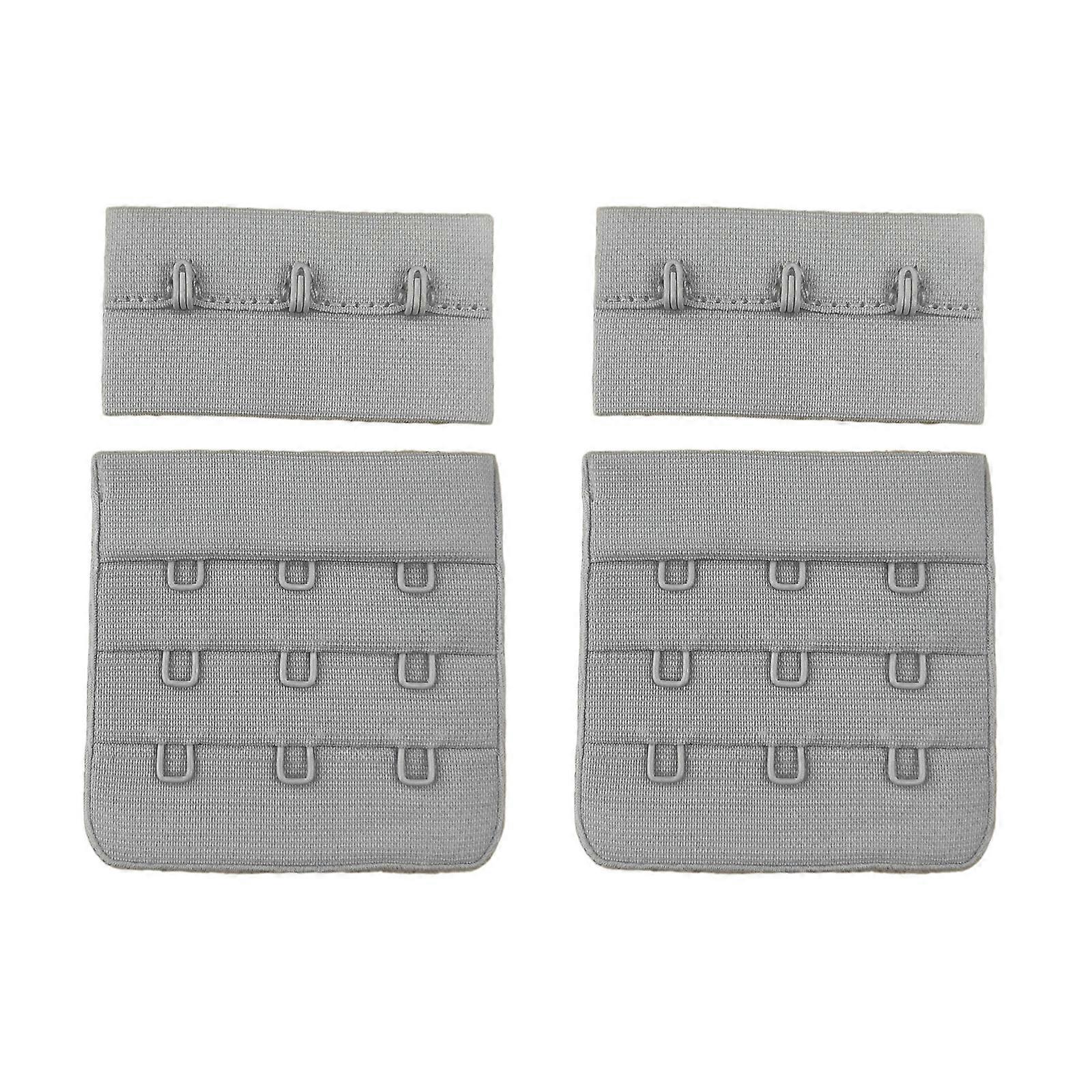 Bra Extenders 3Hooks/4 Hooks,Bra Strap Extender for Women Comfortable Elastic Back Bra Extension Straps Bra Accessories  Beige 3 rows and 3 b