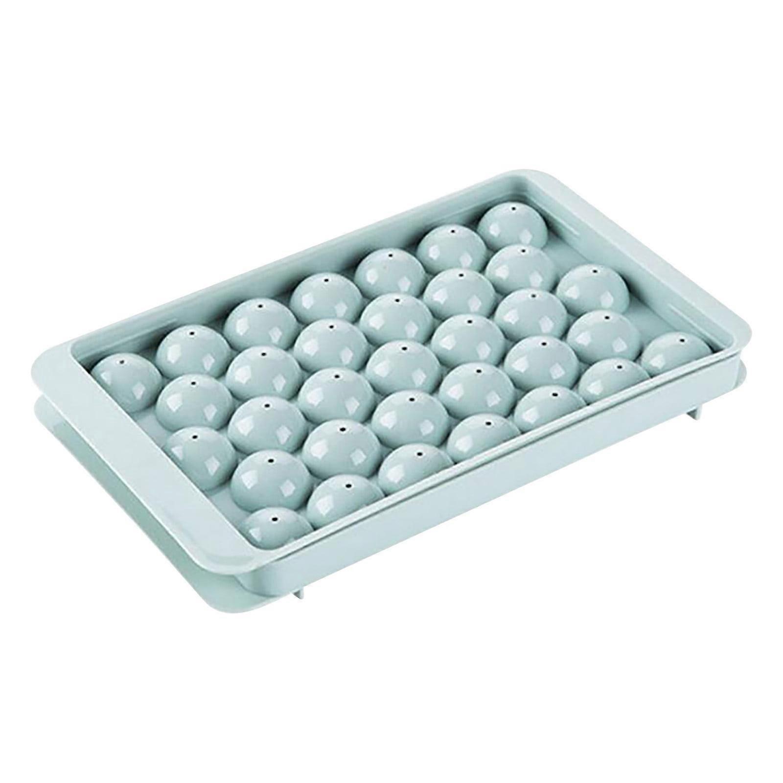 Fankiway Ice Cube Tray, Three-layer Buckle Regular 33-cell Refrigerator Self-made Ice Tray