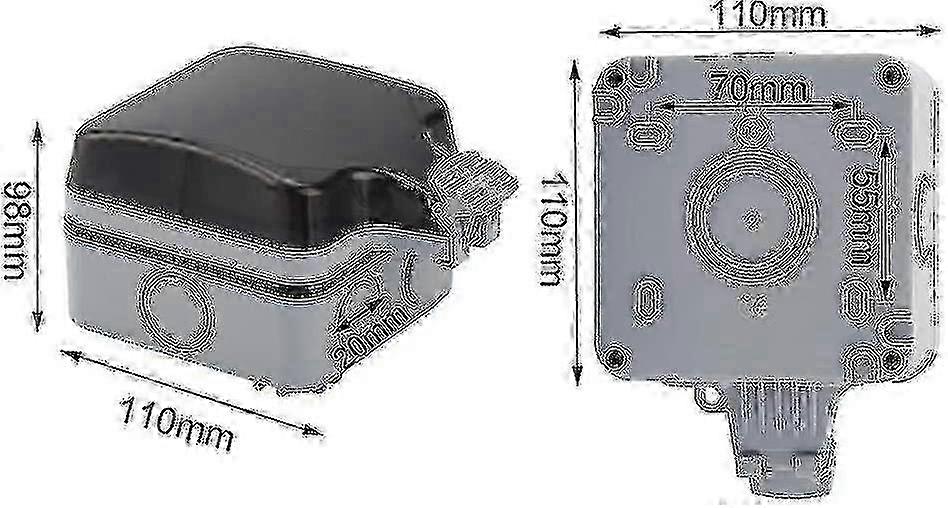 Garden Sockets Outdoor Socket Ip66 Weatherproof Usb Socket Socket Wall-mounted