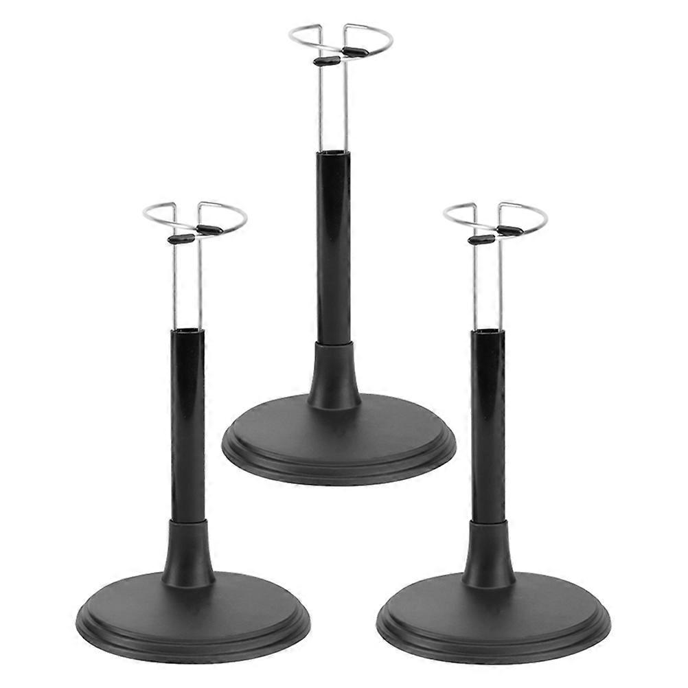 Svart ljusstativ för utomhusbruk, 3 st PVC-displayställ