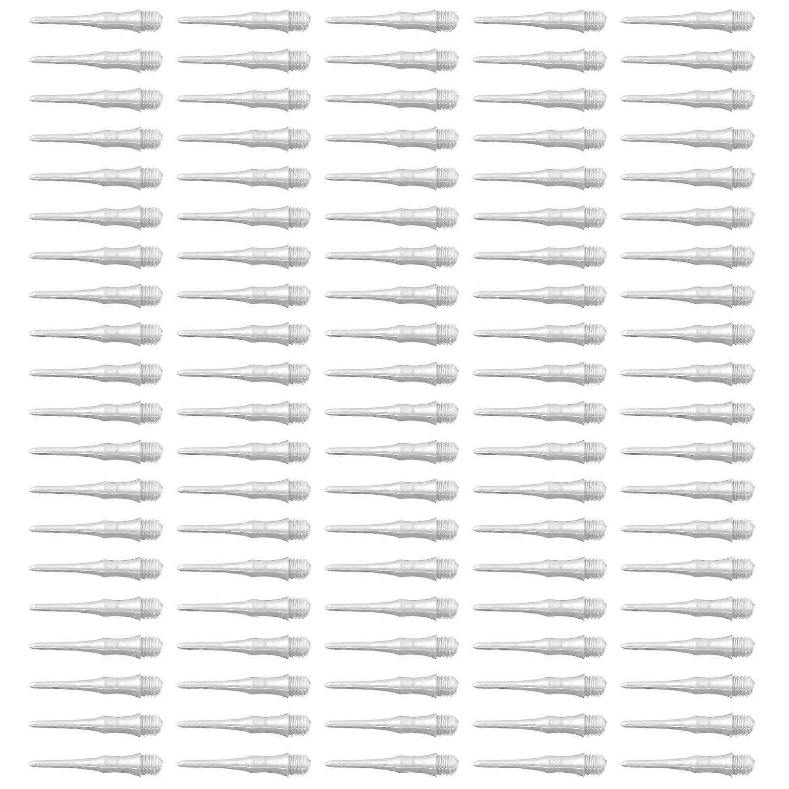100Pcs Professional Plastic Flight Tip 4BA Replacement Tip Soft Tip Point Needle Electronic Flight Tip Flight Accessories  White
