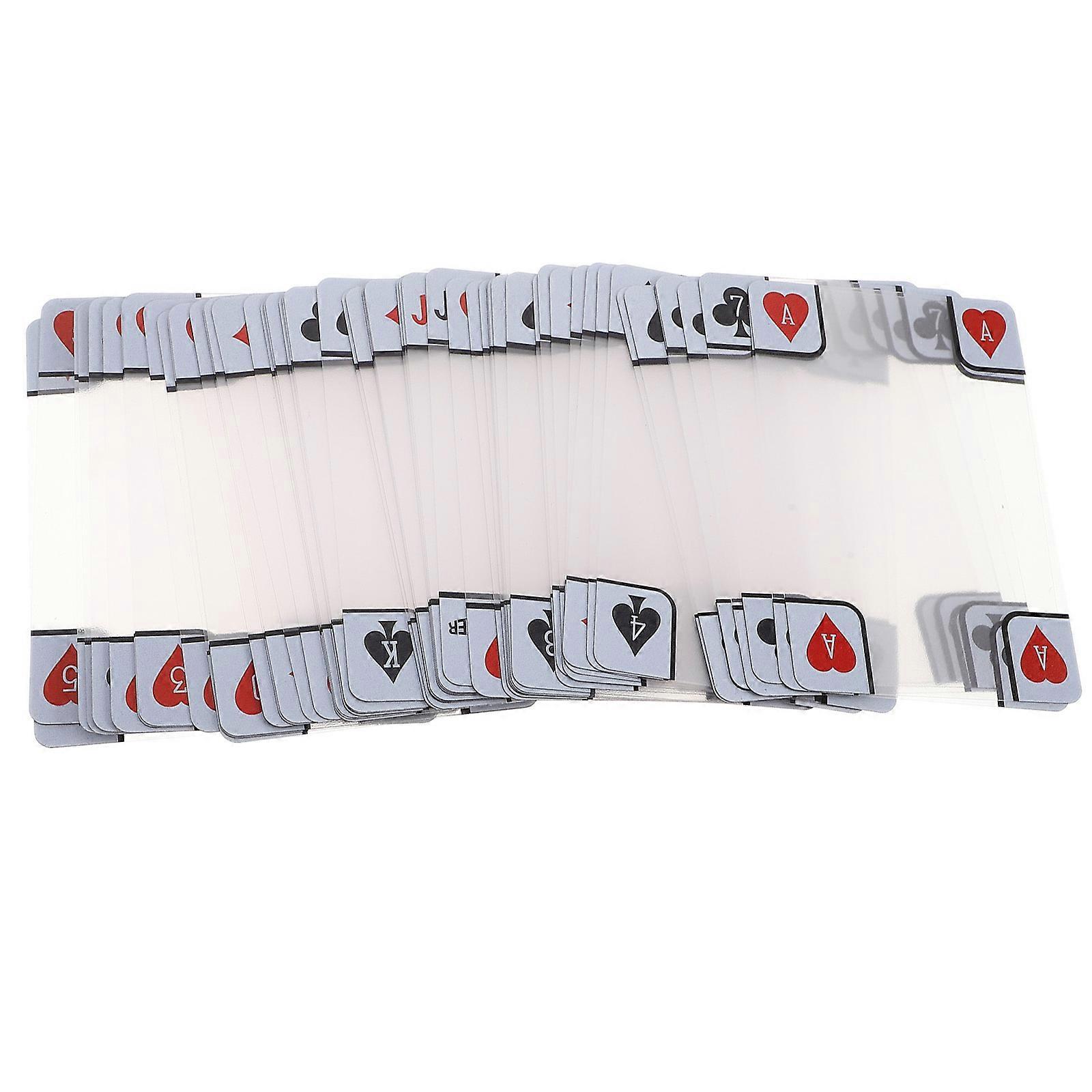 Clear Transparent Playing Cards for Playing 1Set Waterproof Matte Plastic Deck