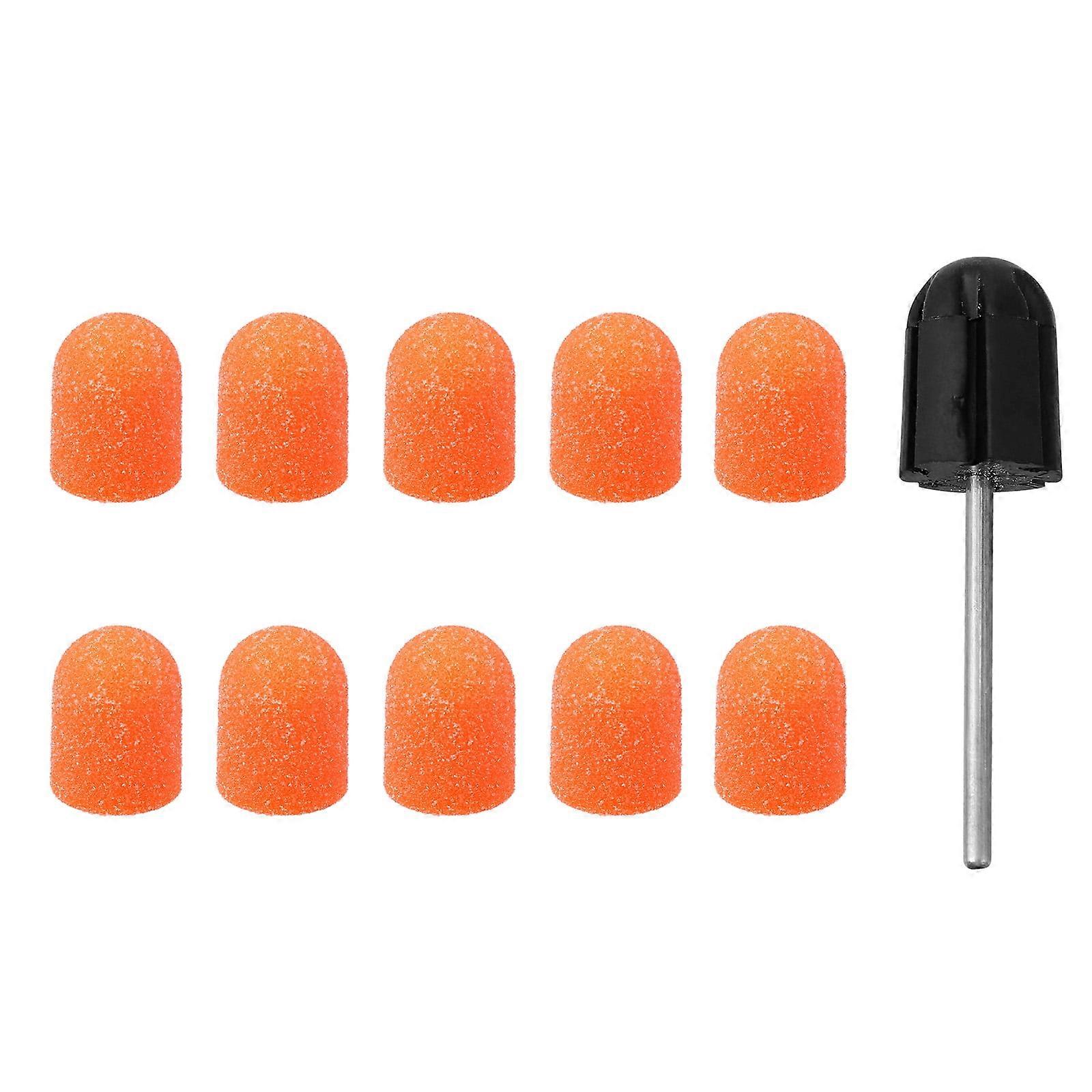 Guangmc Nail Drill Bits 10pcs Sanding Ring Cap Nail Grinding Nail Drill Replacement