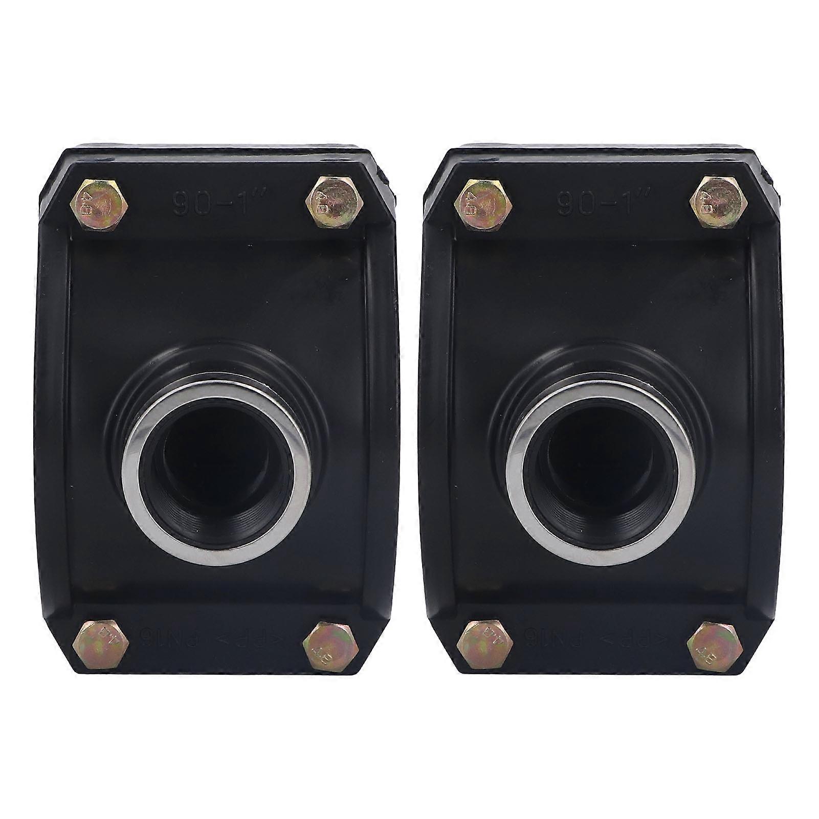 2Set Pipe Saddle Tee PP Additional Interface Saddle Tee Kit Plastic Pipe Fittings for Gardening Irrigation Diversion G1 Female Thread