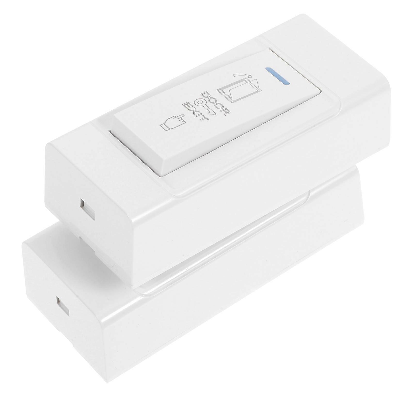 Door Access Control Button Heavy Duty Push To Exit Switch Wall Mounted Panel For Home Office 2Set