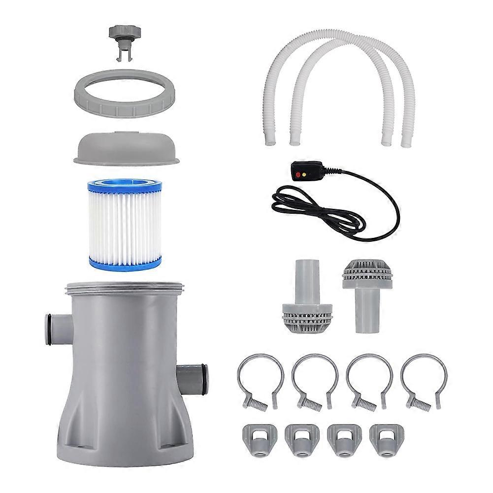 Pool Cleaner Circulation Filter Pump 330 GPH Filter Swimming Pool Filter Pump for Aerated Pool Pumps EU Plug