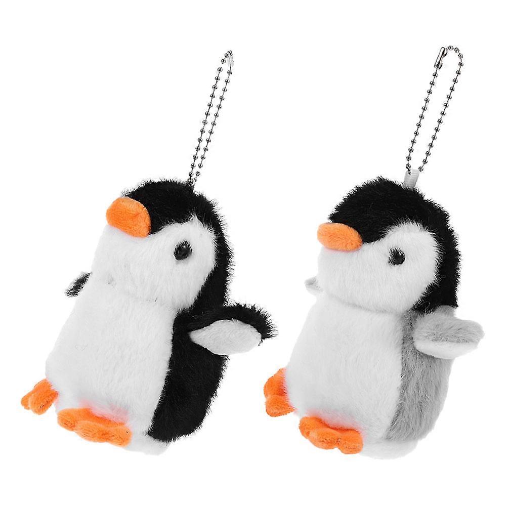 Penguin Hanging Pendant Decor for Decoration 2Pcs Plush Keychain