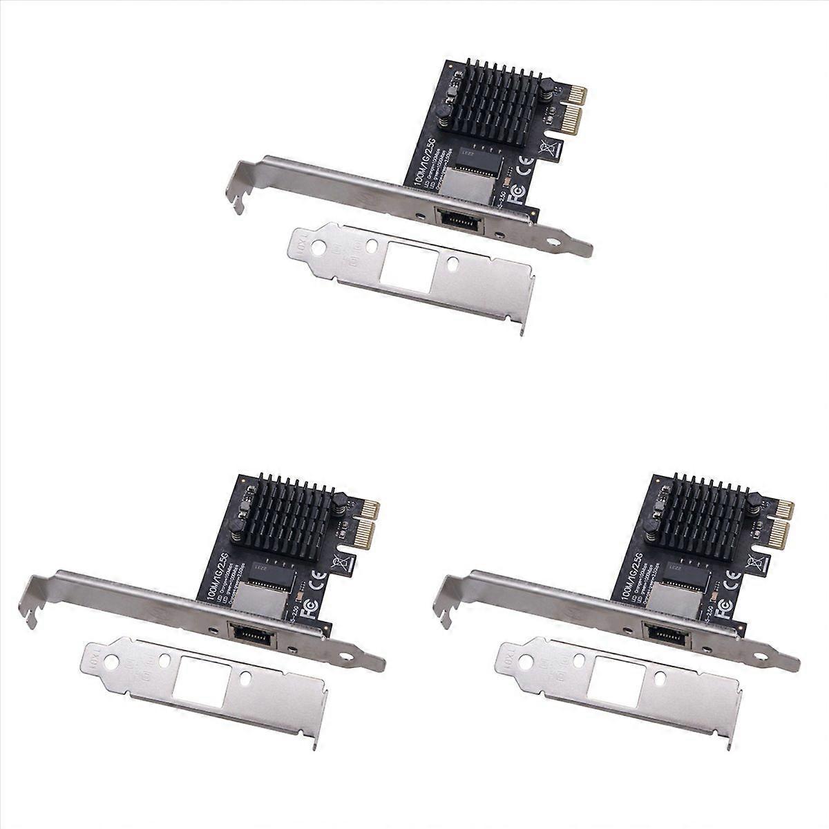 3X 100/1000M/2.5G RJ45 Netzwerkadapter RJ45 RTL8125BG Chipsatz PCIe PCI Express Netzwerk-LAN-Karte