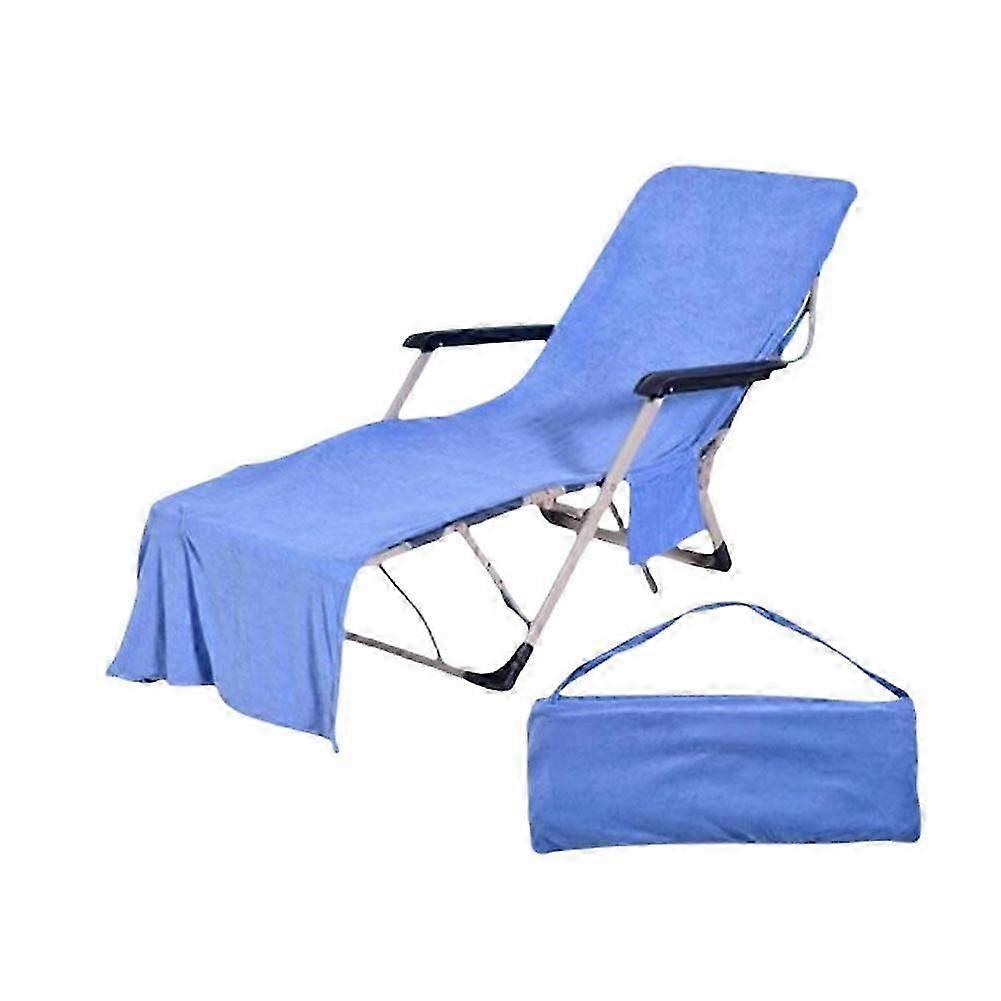 Beach Chairs Cover Microfiber Solid Color Series Summer Seaside