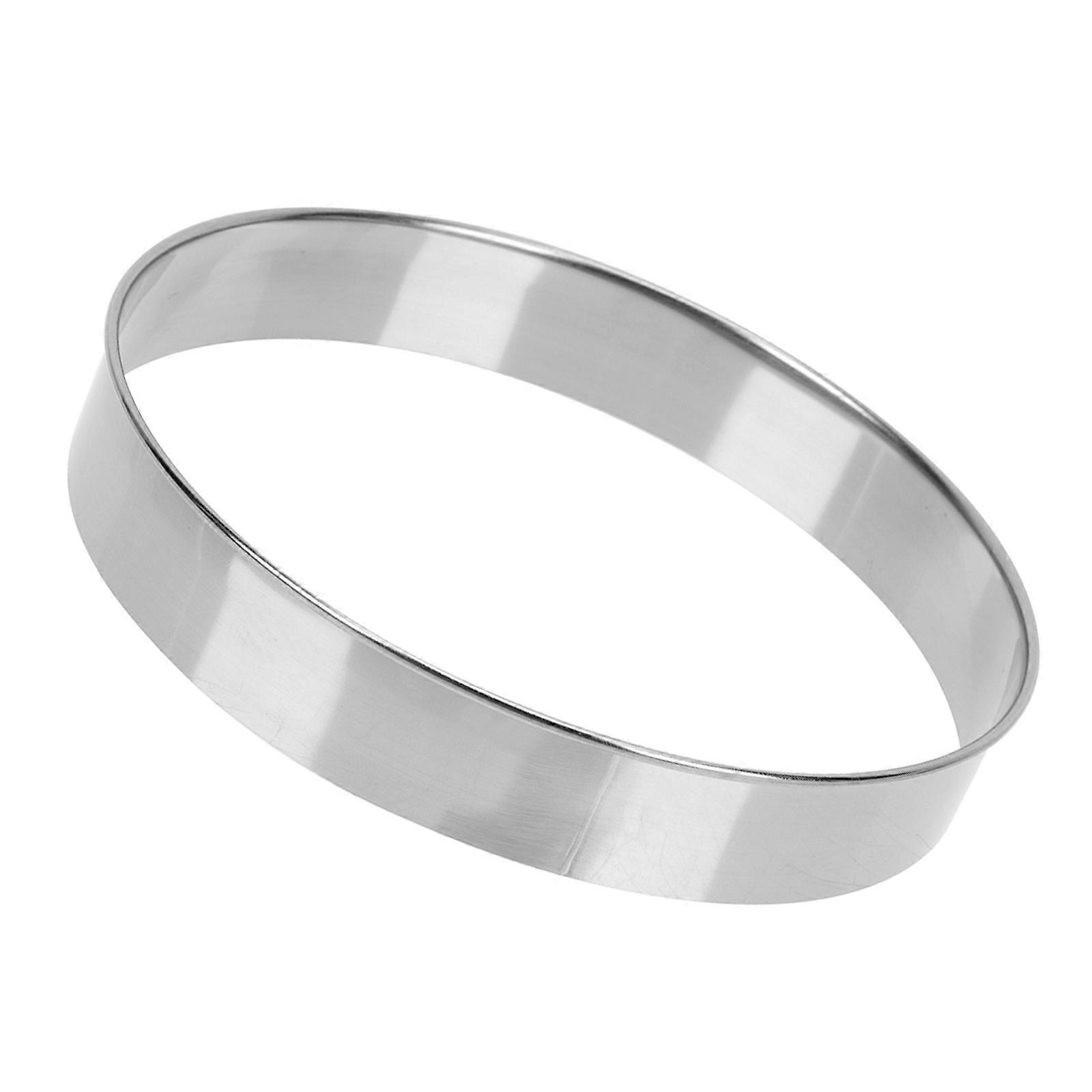 Pancake Ring Pizza Rings Kitchen Pizza Ring Cooking High Temperature Resistance Silver 1Set