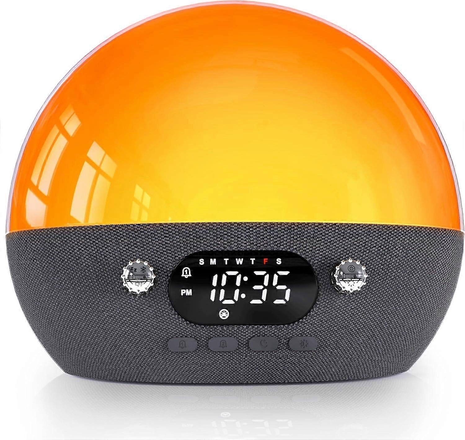 Sunrise Alarm Clock with Bluetooth Speaker, White Noise Sound Machine for Sleep