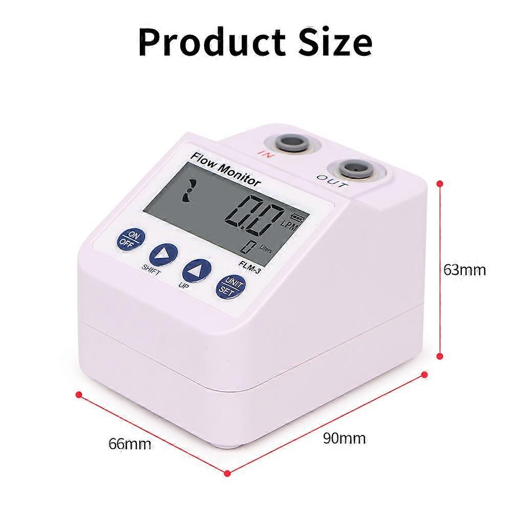 Electronic Digital Display 1/4" Water Purifier Flow Meter Monitor Alarm and Power Save Function Durable Flow Sensor Monitor