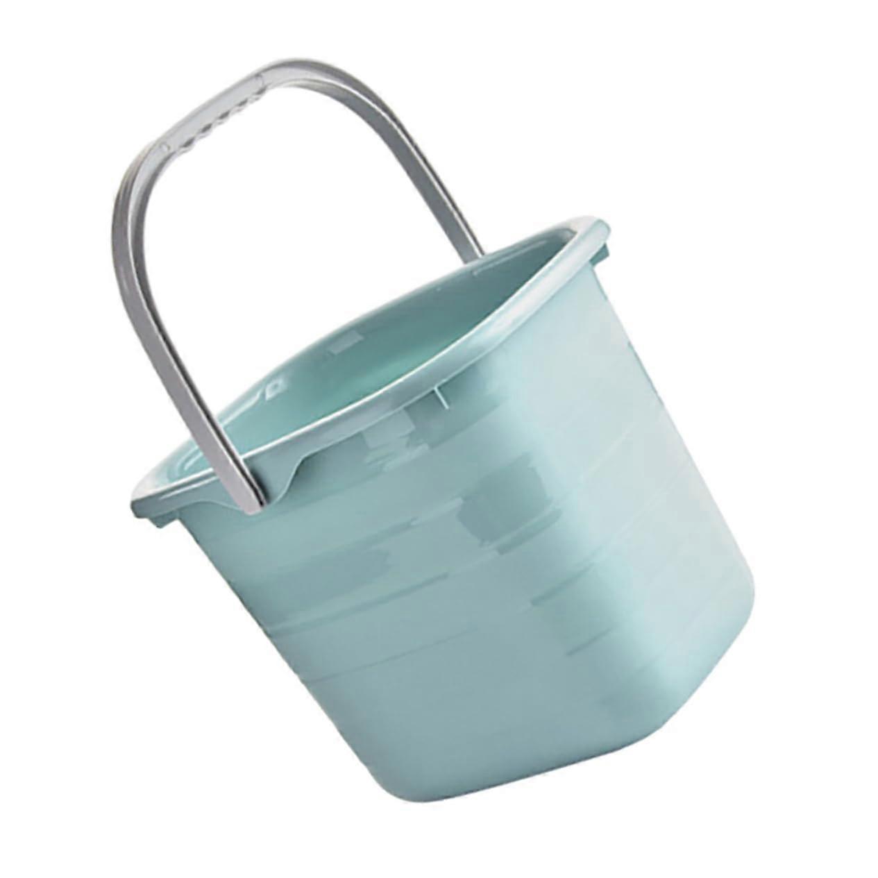 Plastic Rectangular Bucket with Handle for Cleaning, Laundry, Gardening and Bath Storage