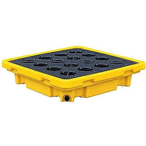 Stackable Modular Spill Containment Tray With Drain LeakProof Polyethylene Platform 67x67x15 cm For Oil Drums