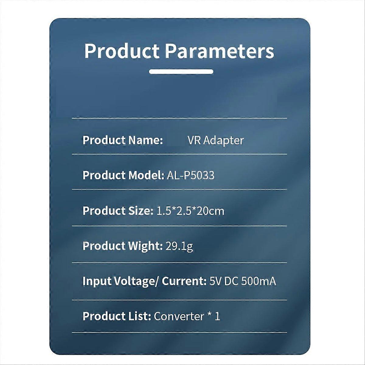 For PS5 VR Adapter Cable VR Connector Mini Camera Adapter for PS4 VR