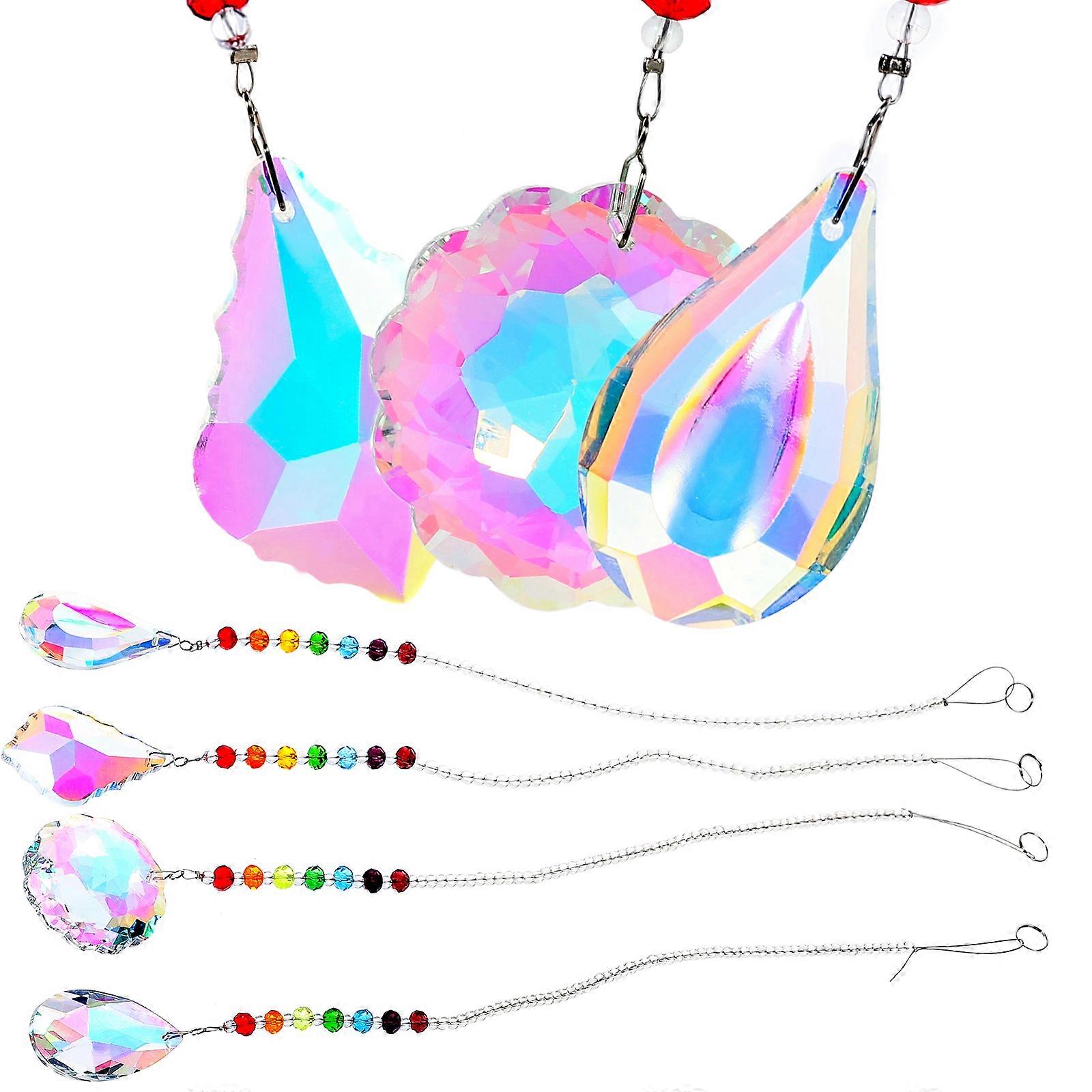 Crystal Ceiling Light Pendant for Hanging Decoration 8Pcs Assorted