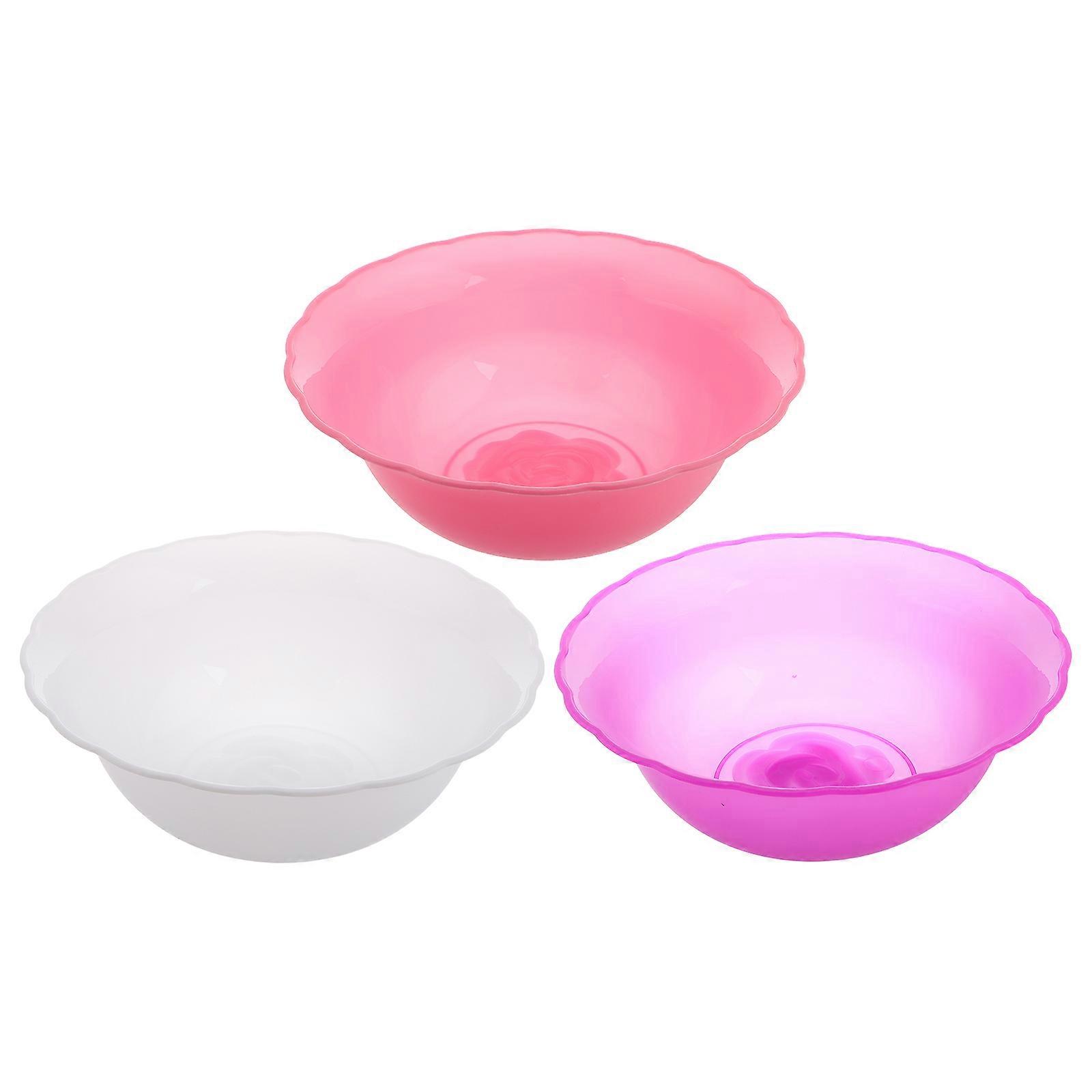 Plastic Wash Basin Round Tub for Face Washing 3Pcs Multi-Use Set
