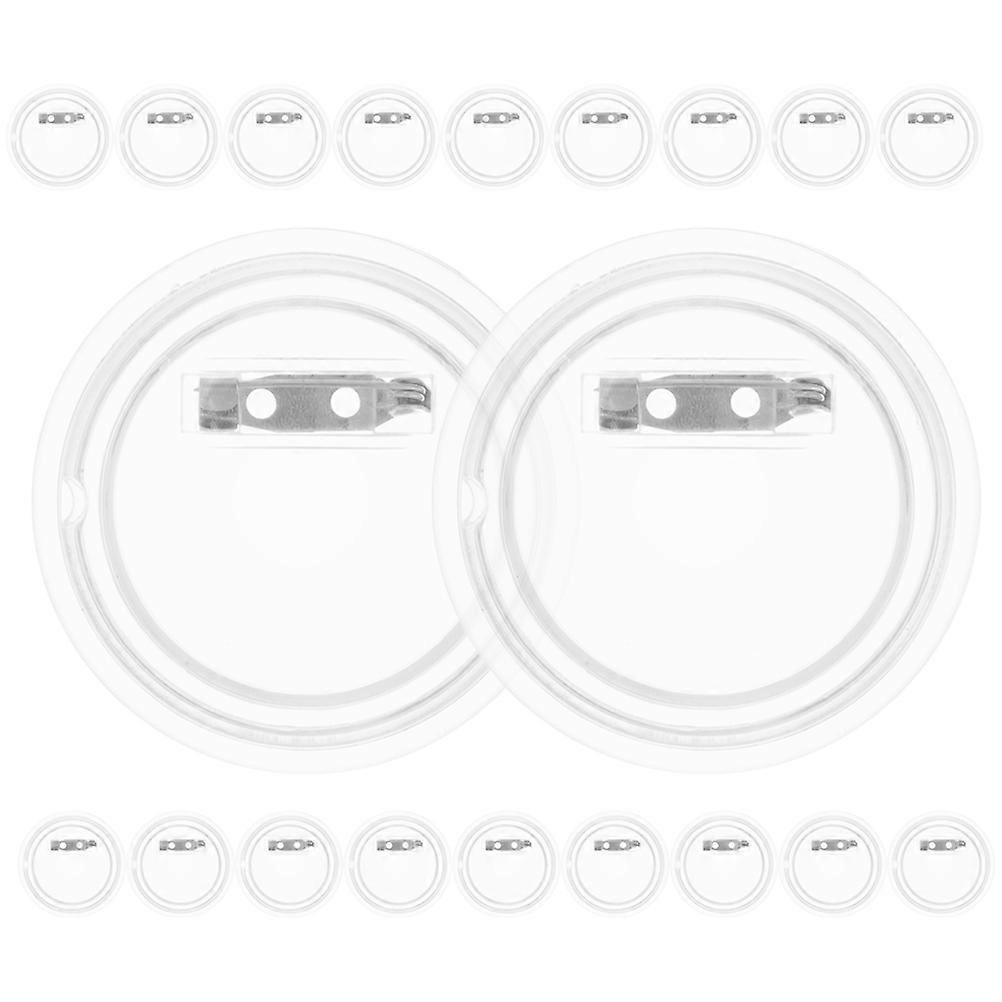 Transparent Acrylic Badge Making Supplies for Button Maker 20Pcs Kit