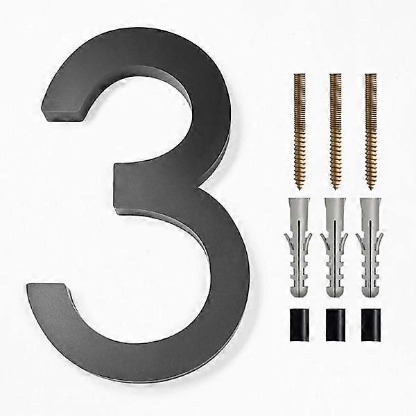 6" Floating House Number Garden Door Mailbox Decorative Number with Nail Set