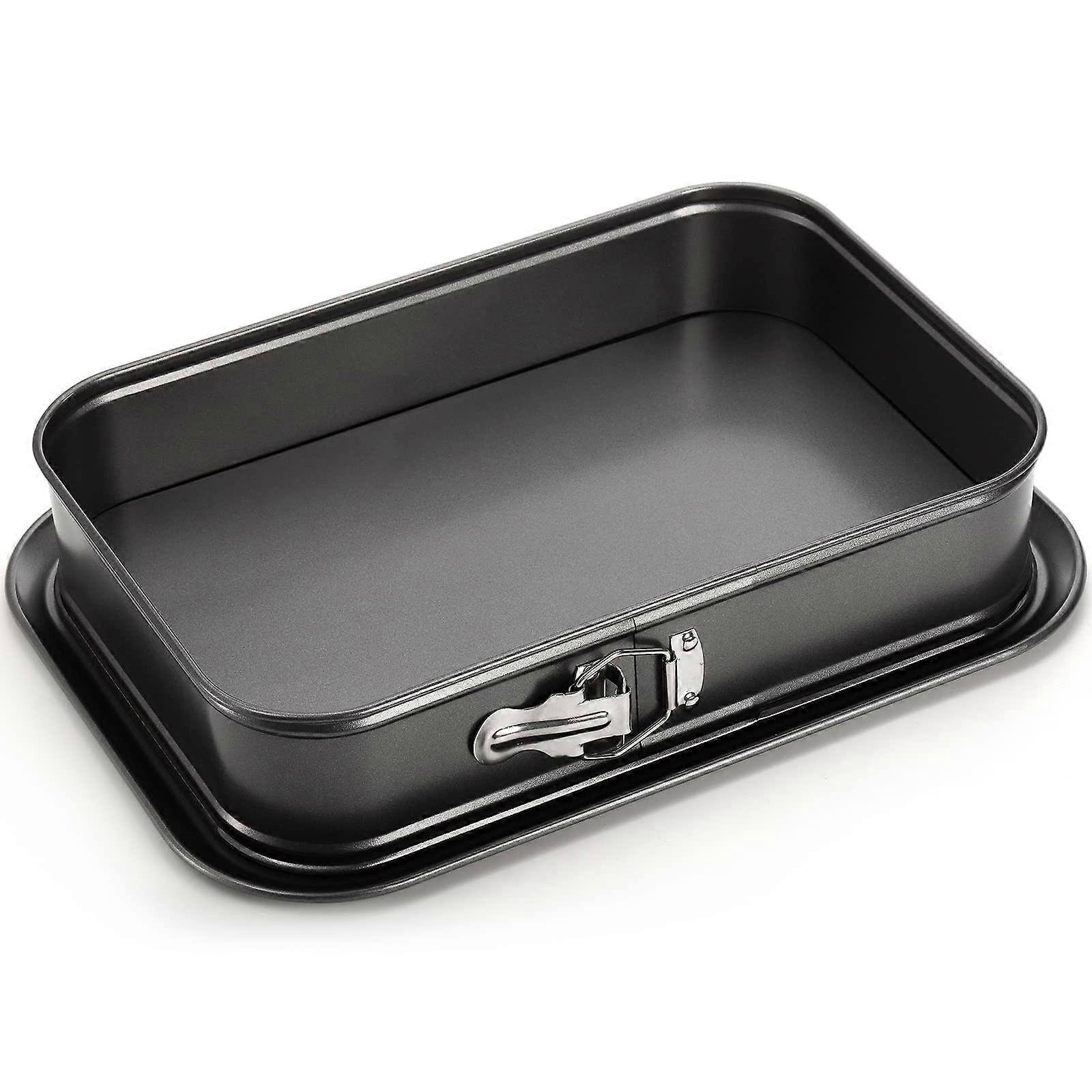Large Springform Cake Pan Nonstick Cheesecake Bakeware 14 x 9 Inch Rectangle with Removable Bottom
