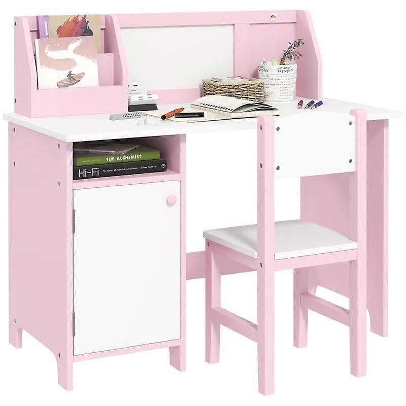 Kids Desk and Chair Set Multi Use with Whiteboard Top