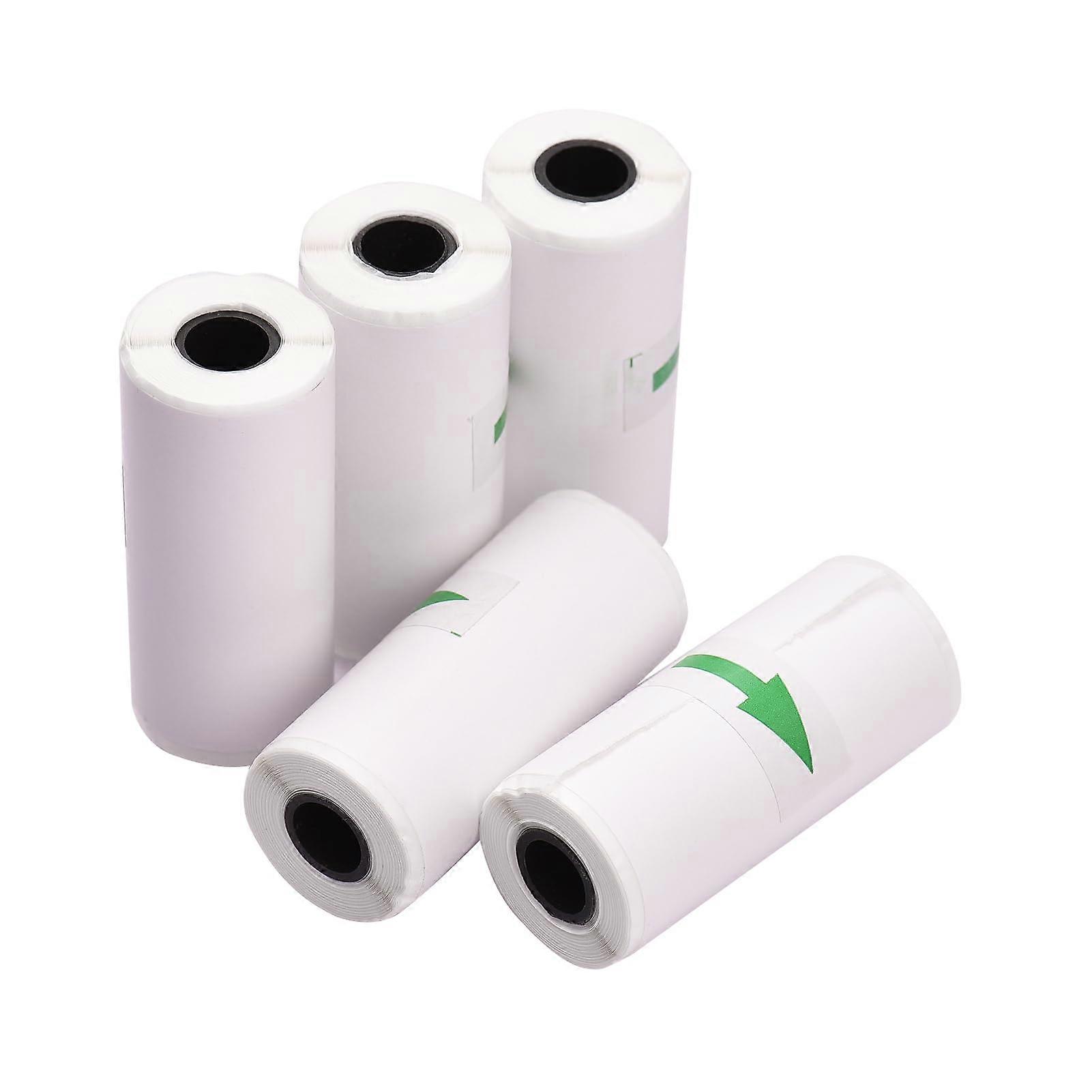 Thermal Sticker Paper Rolls 57mm Adhesive for Mini Printers Compatible with Peripage Poooli Paperang Clear Printing