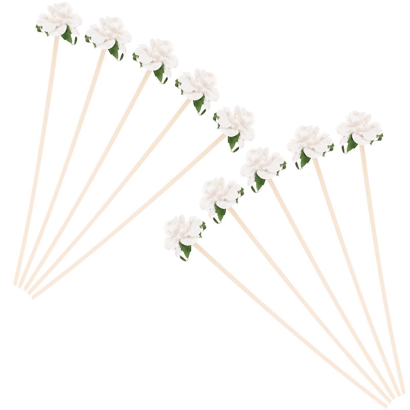 10pcs Replacement Flower Diffuser Sticks for Home Aromatherapy Dahlia