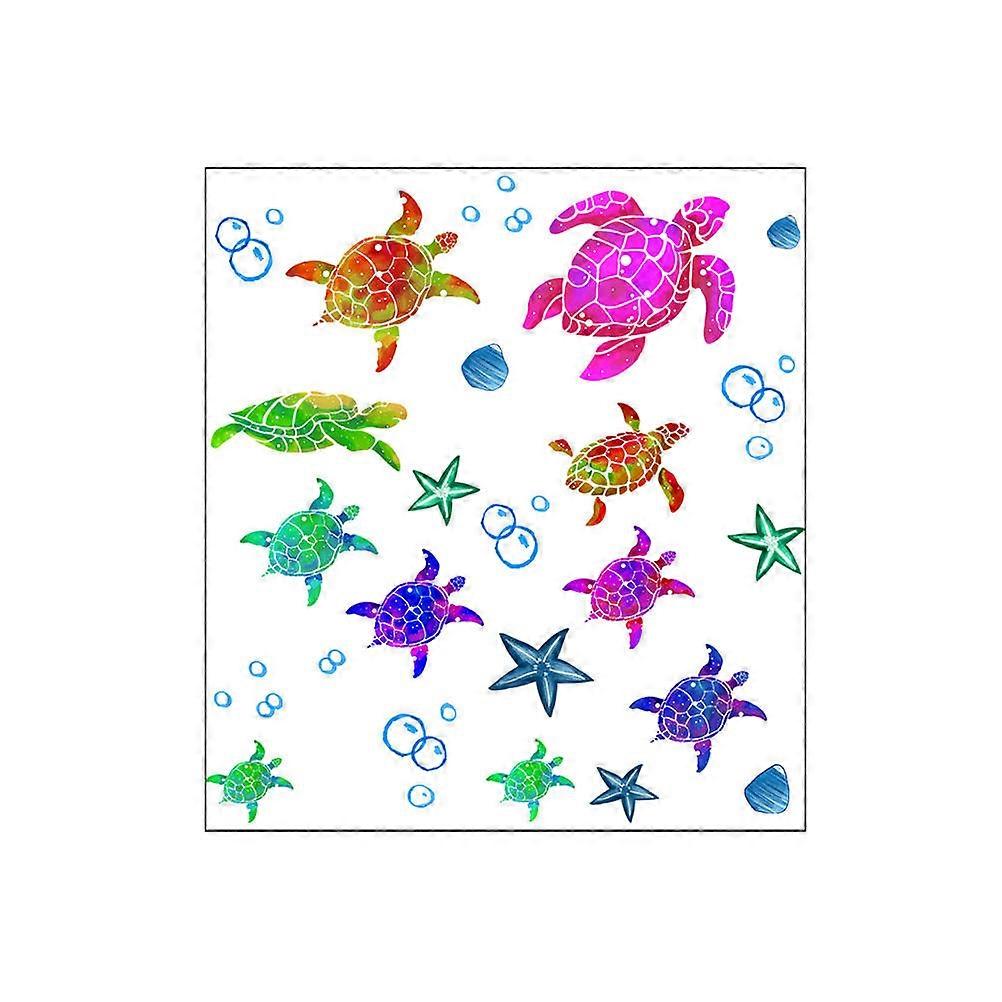 Wall Decal Turtle Star Bubble Design for Decor 4Sets Removable Stickers