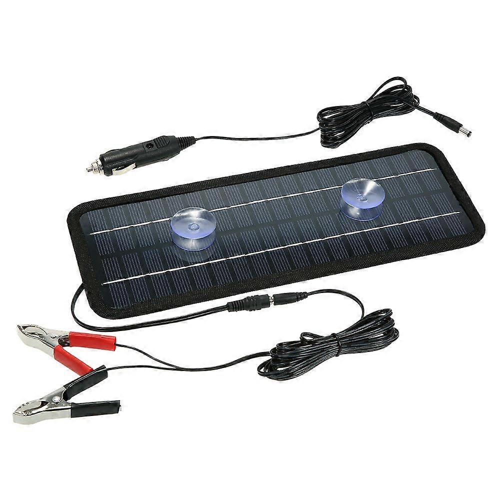 Solar Panel Battery Charger 12V Fast Charging for Car Boat Camping with Elastic Straps