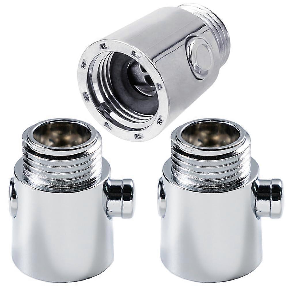 3Pcs Push Button Shower Shut Off Valve, Chrome Water Flow Control for Shower Arm and Hose