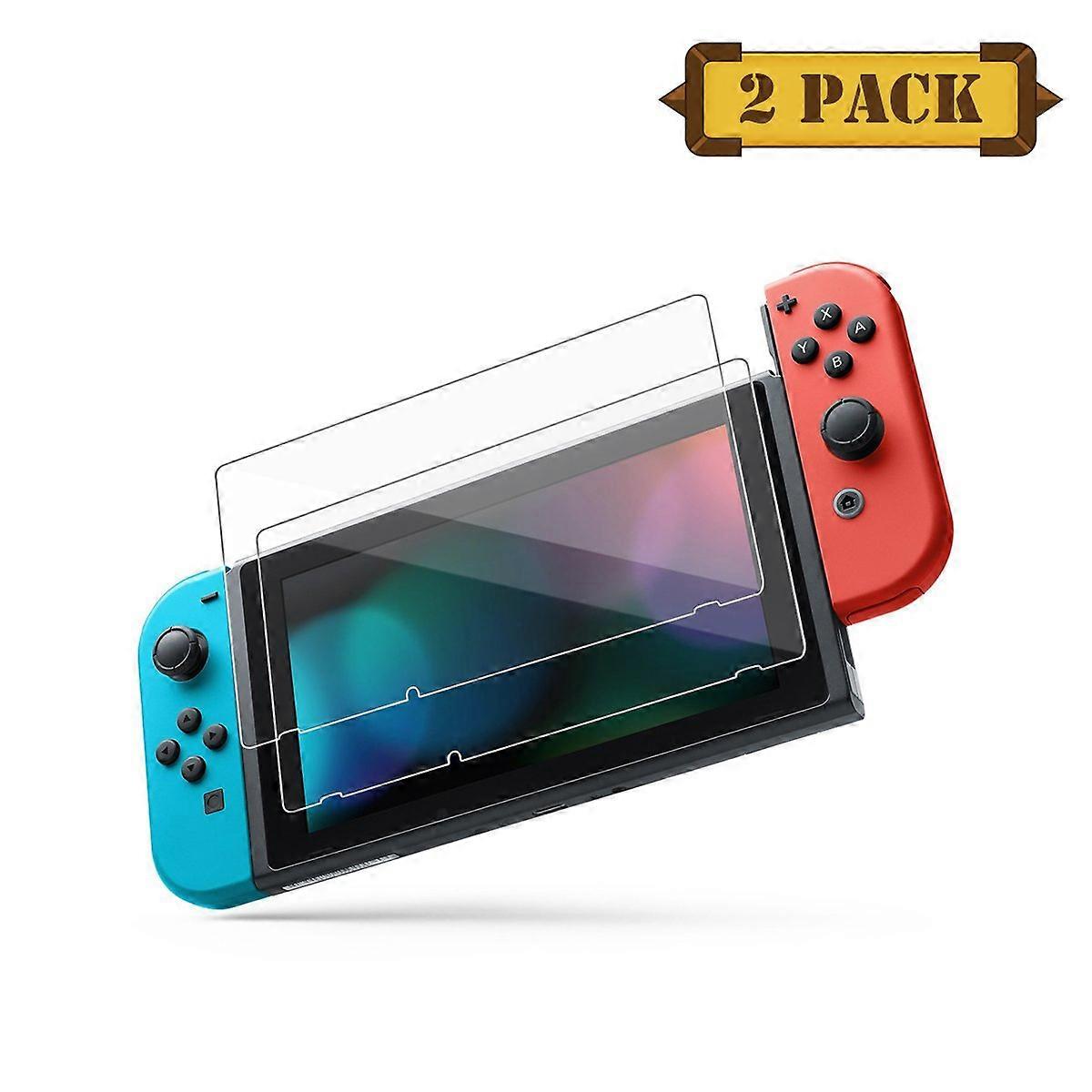 Tempered Glass Screen Protector 2 Pack ScratchResistant Clear Touch for Nintendo Switch 2017