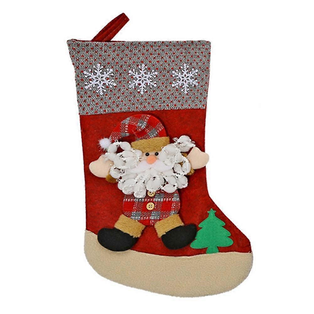 Christmas Stocking Fireplace Decoration Santa Stocking