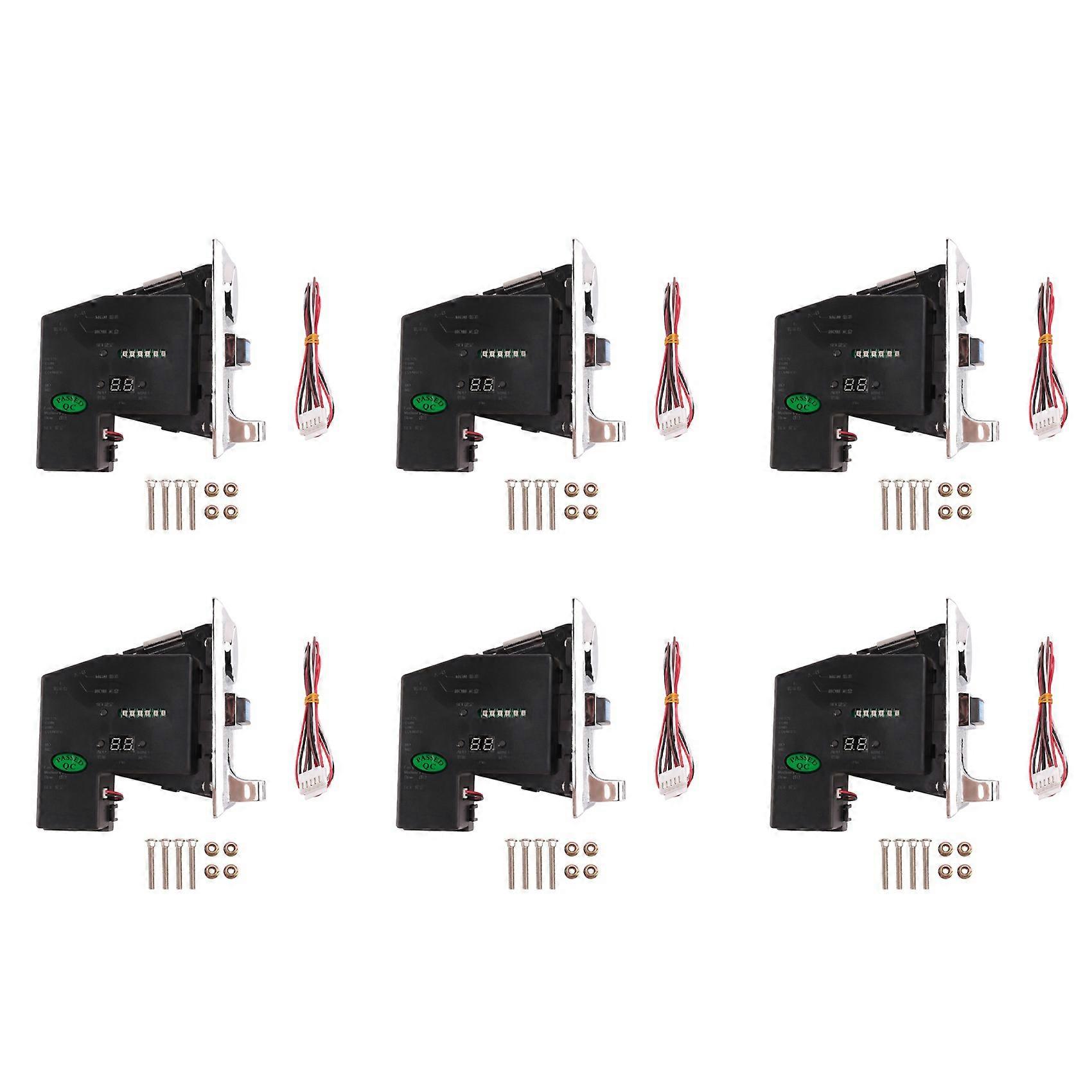 6X Multi Coin Acceptor Selector for Mechanism Vending Machine Mech Arcade Game