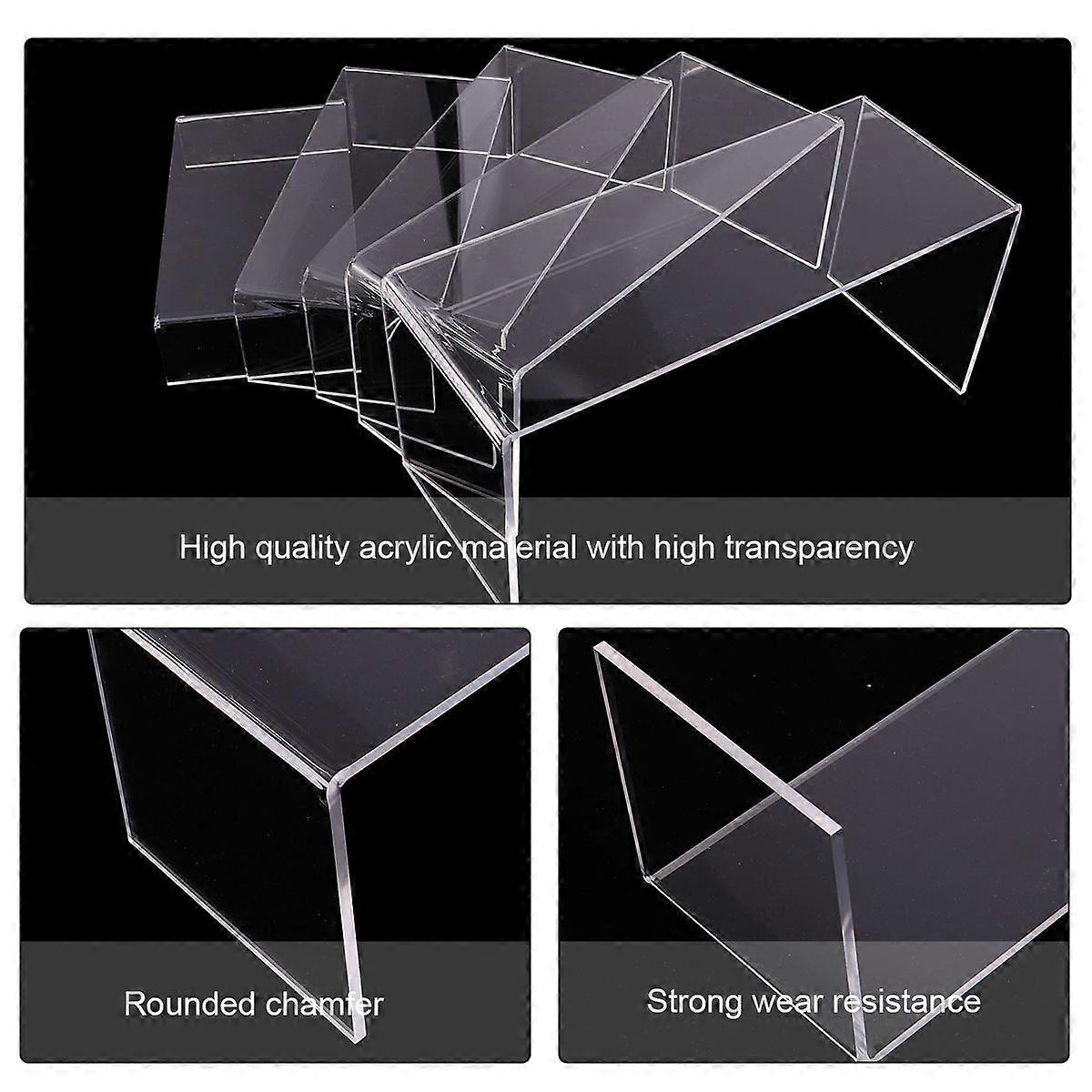 Clear Display Stand Acrylic Shoe Holder U Shape for Home 5Pcs