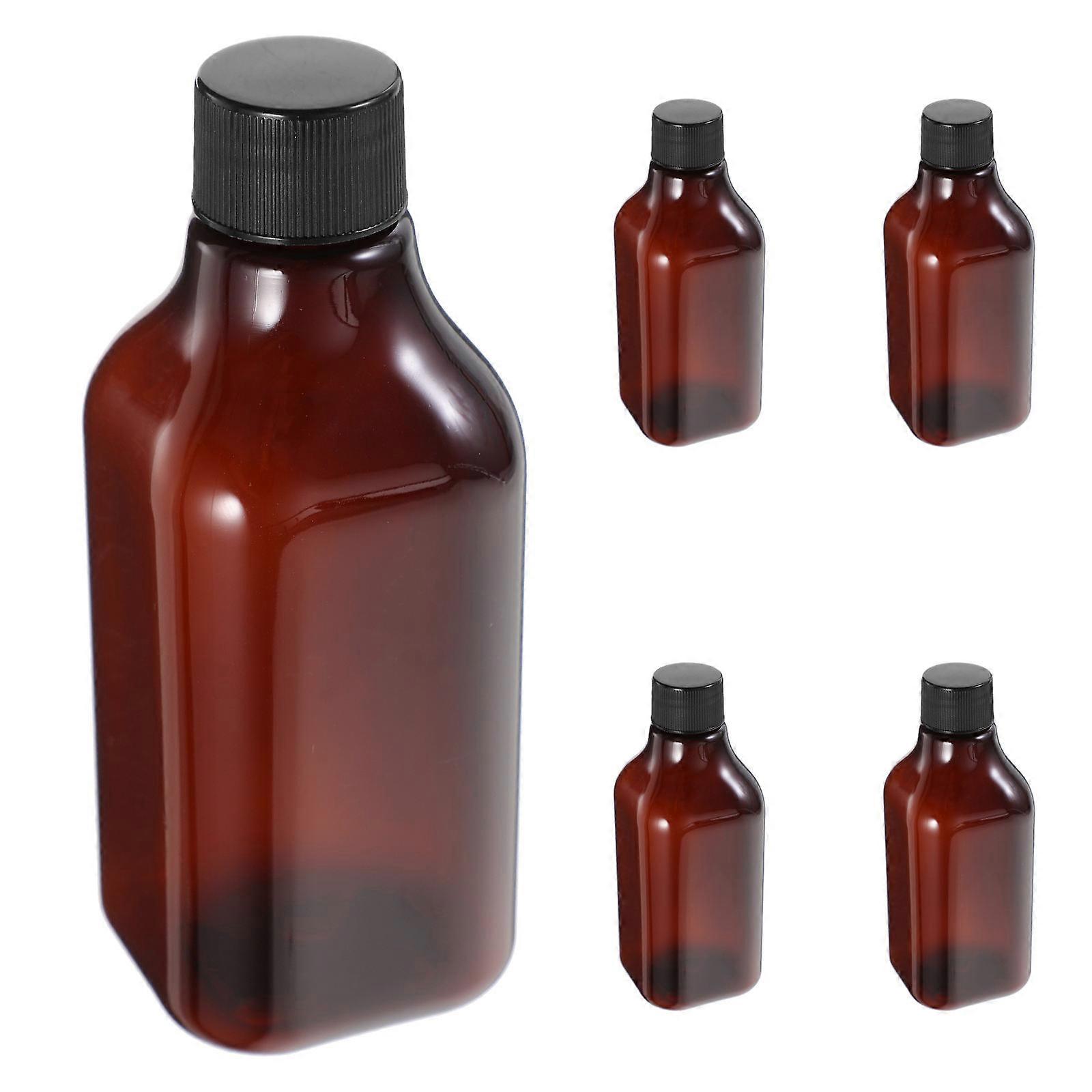 Long Neck Square Bottle Travel Bottles for Storage Use 5Pcs Plastic Refillable
