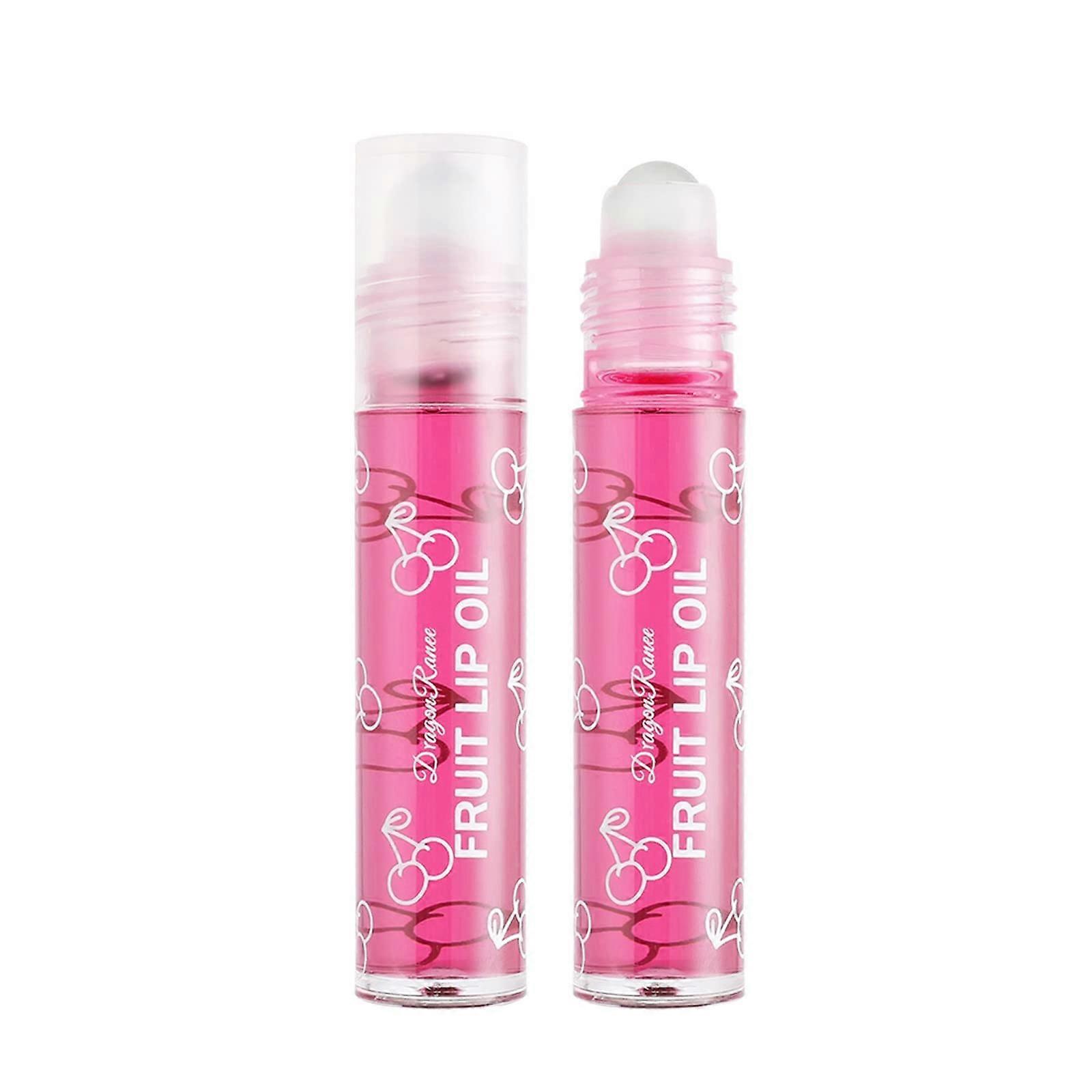 Lip Oil with Deep Hydration and Plumping Effect, Clear Glossy Roller Ball for Dry Lips 3ml
