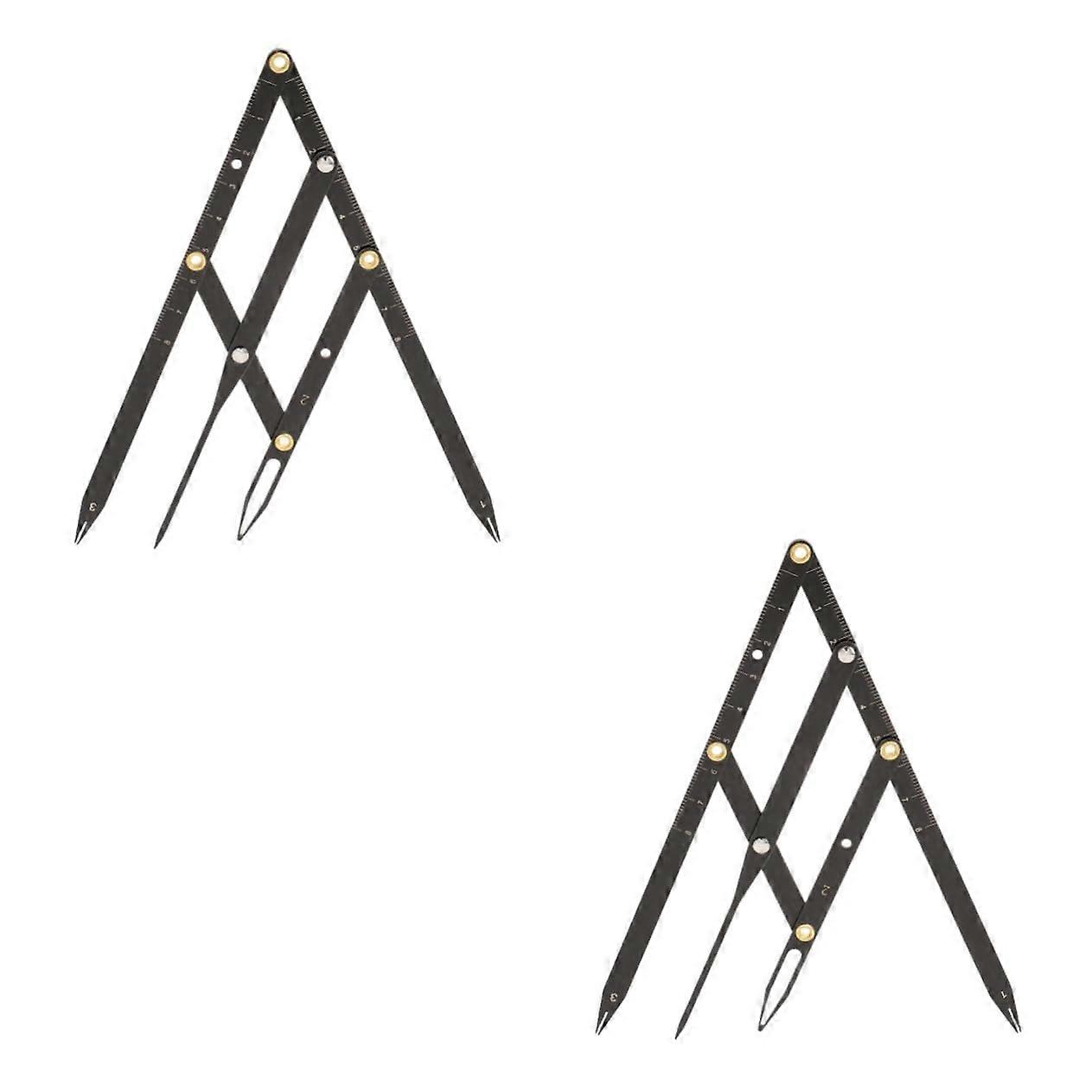 Stainless Steel Eyebrow Ruler Caliper Set Golden Ratio Brow Mapping Tool for Microblading