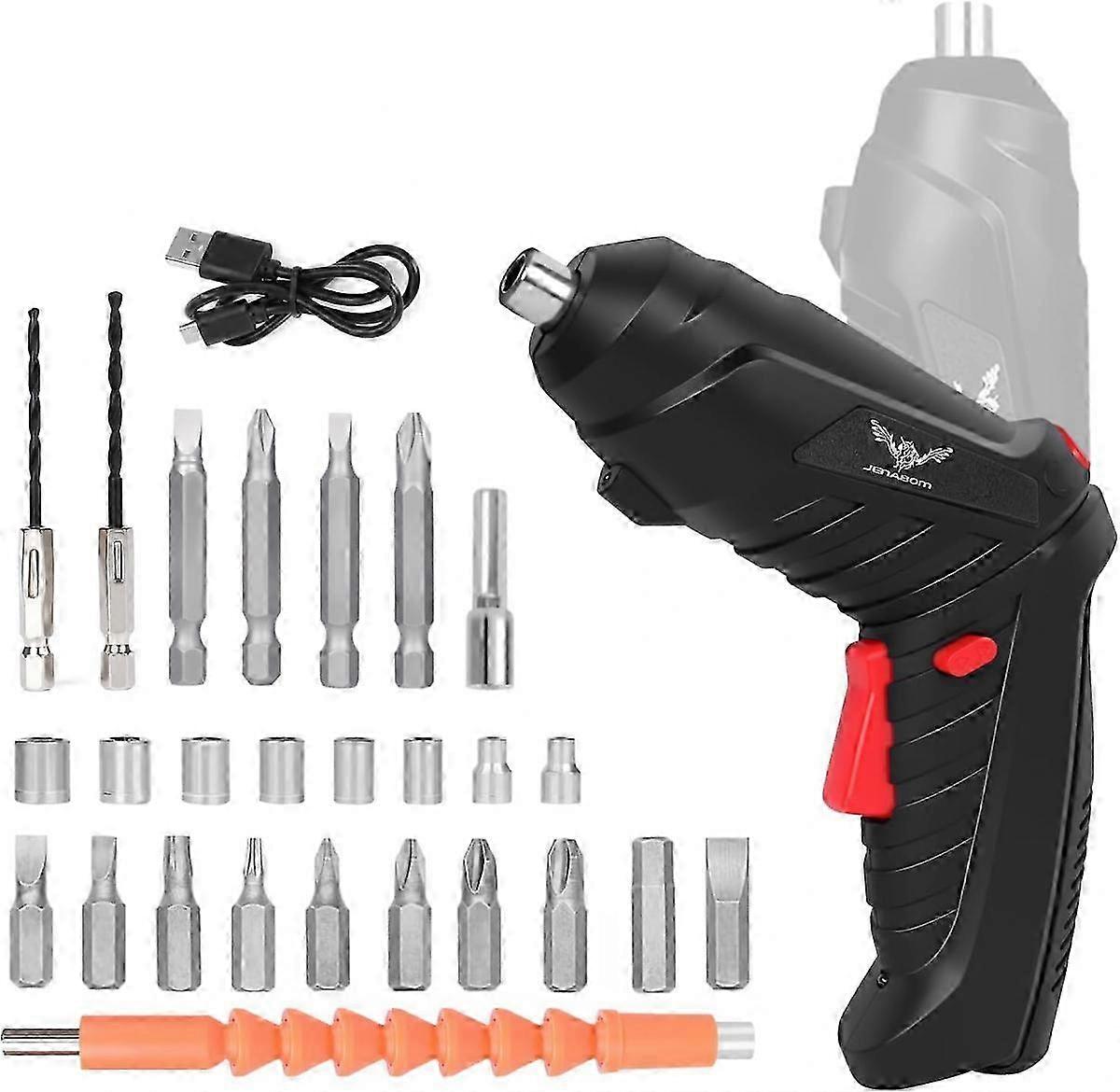47PCS Set Cordless Drill Electric Screwdriver Drill Driver Bits Rechargeable Kit