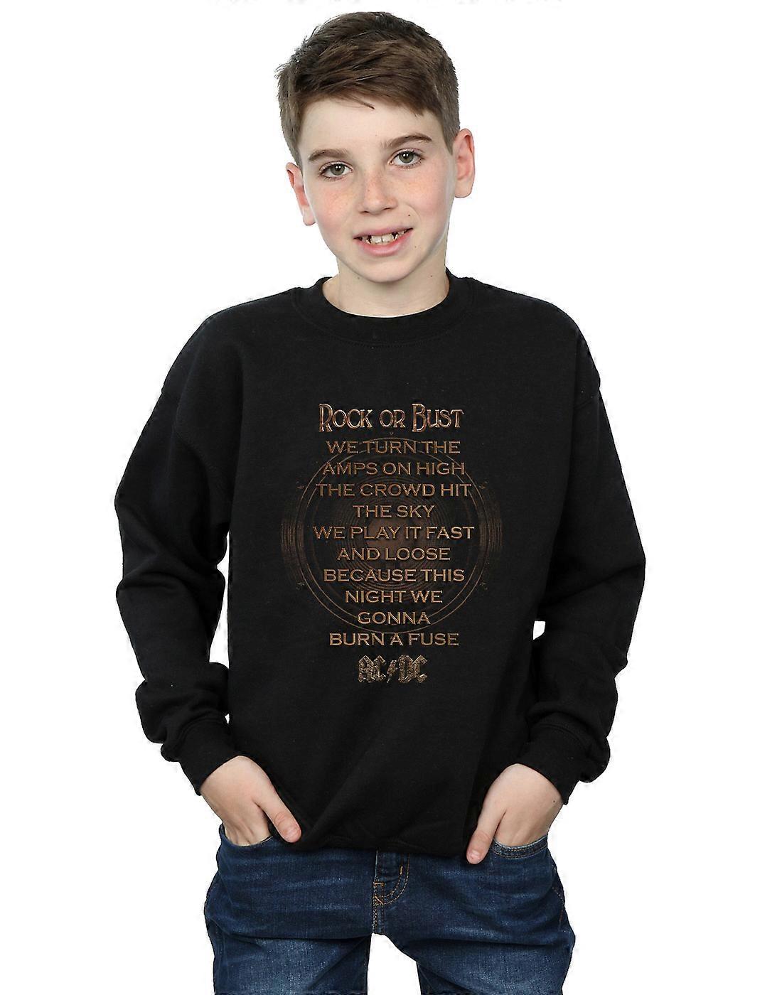 AC/DC Boys Rock Or Bust Lyrics Sweatshirt