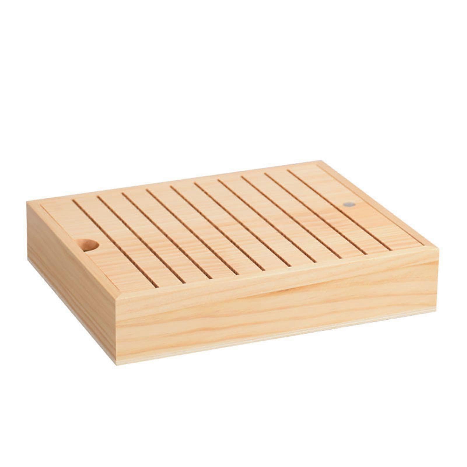 Large Capacity Wooden Embroidery Thread Organizer with Secure Lid and Multiple Compartments