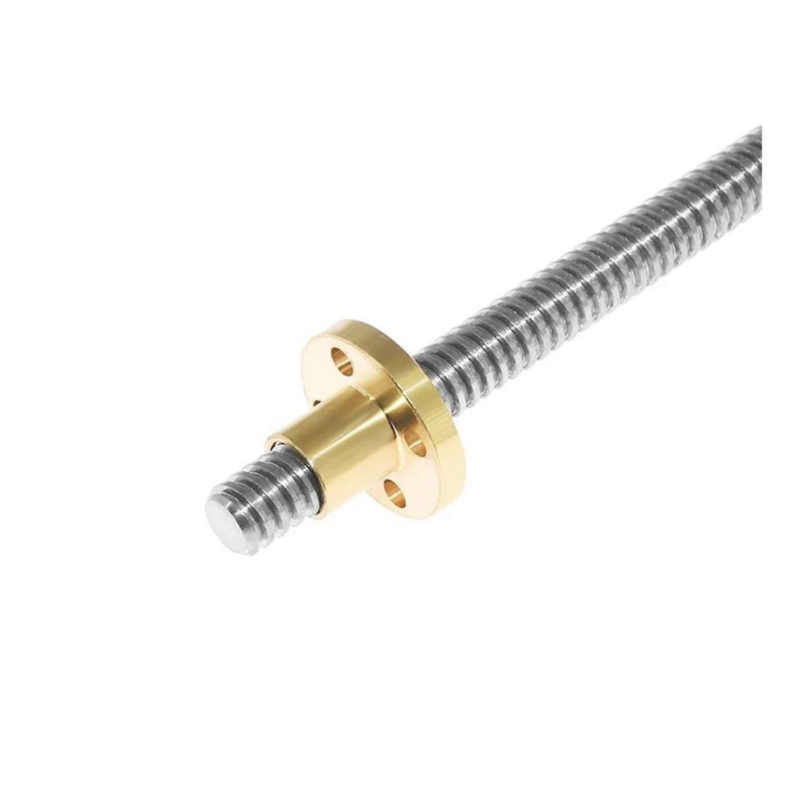 T8 Lead Screw with Brass Nut 650mm Trapezoidal Rod 8mm Thread for CNC 3D Printer Smooth Motion