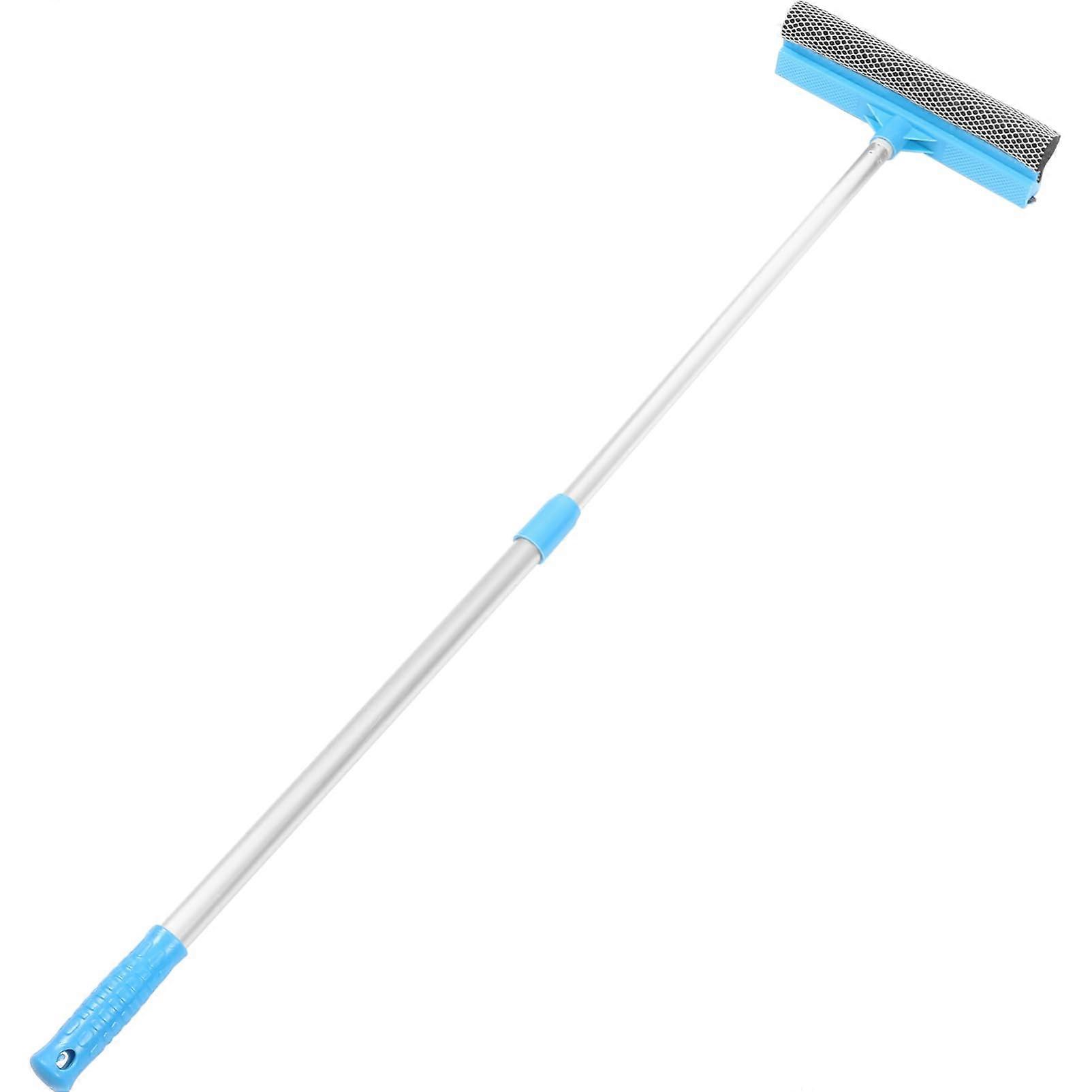 DoubleSided Window Cleaner with Extendable Handle and Microfiber Squeegee for Home and Car