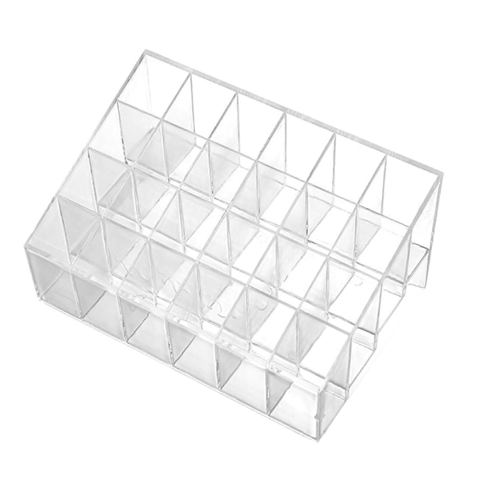 Lipstick Organizer Acrylic 24 Slots Clear Holder for Vanity Space Saving Easy Access Storage
