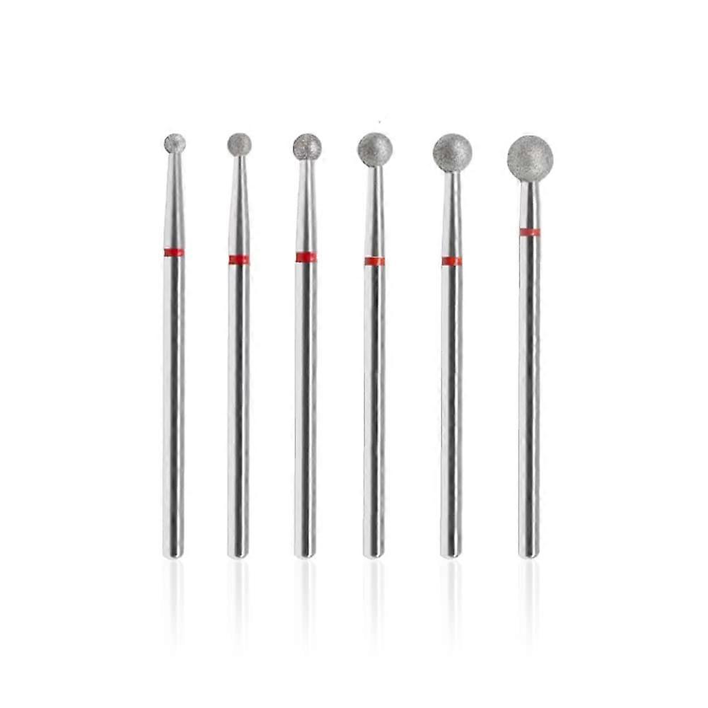 Nail Drill Bits Set with Spherical Head for Precise Cuticle Cleaning and Acrylic Nail Finishing