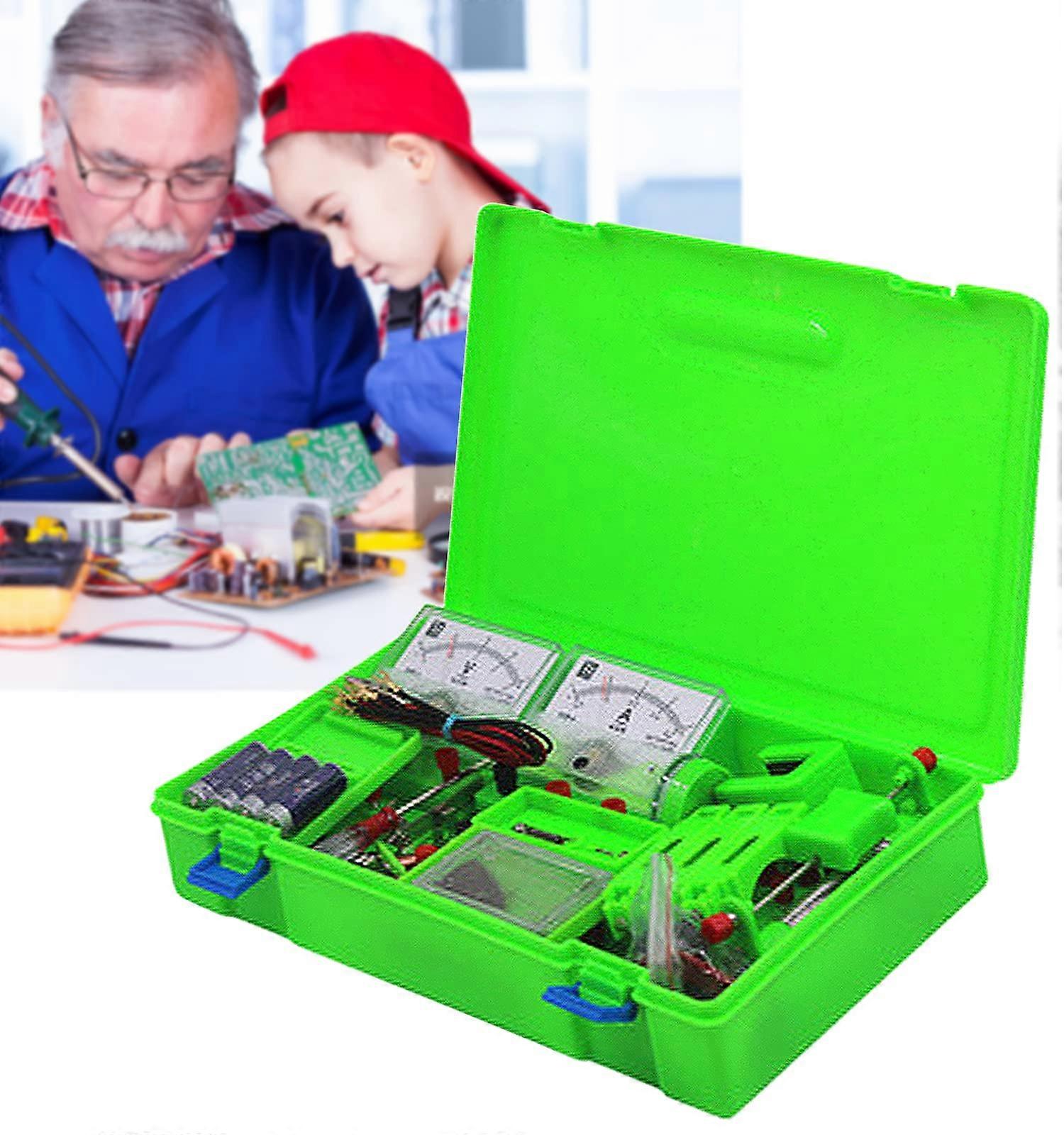 Physics Experiment Kit with 65 Electromagnetism Parts, Build Real Circuits STEM Electronics Set for Kids