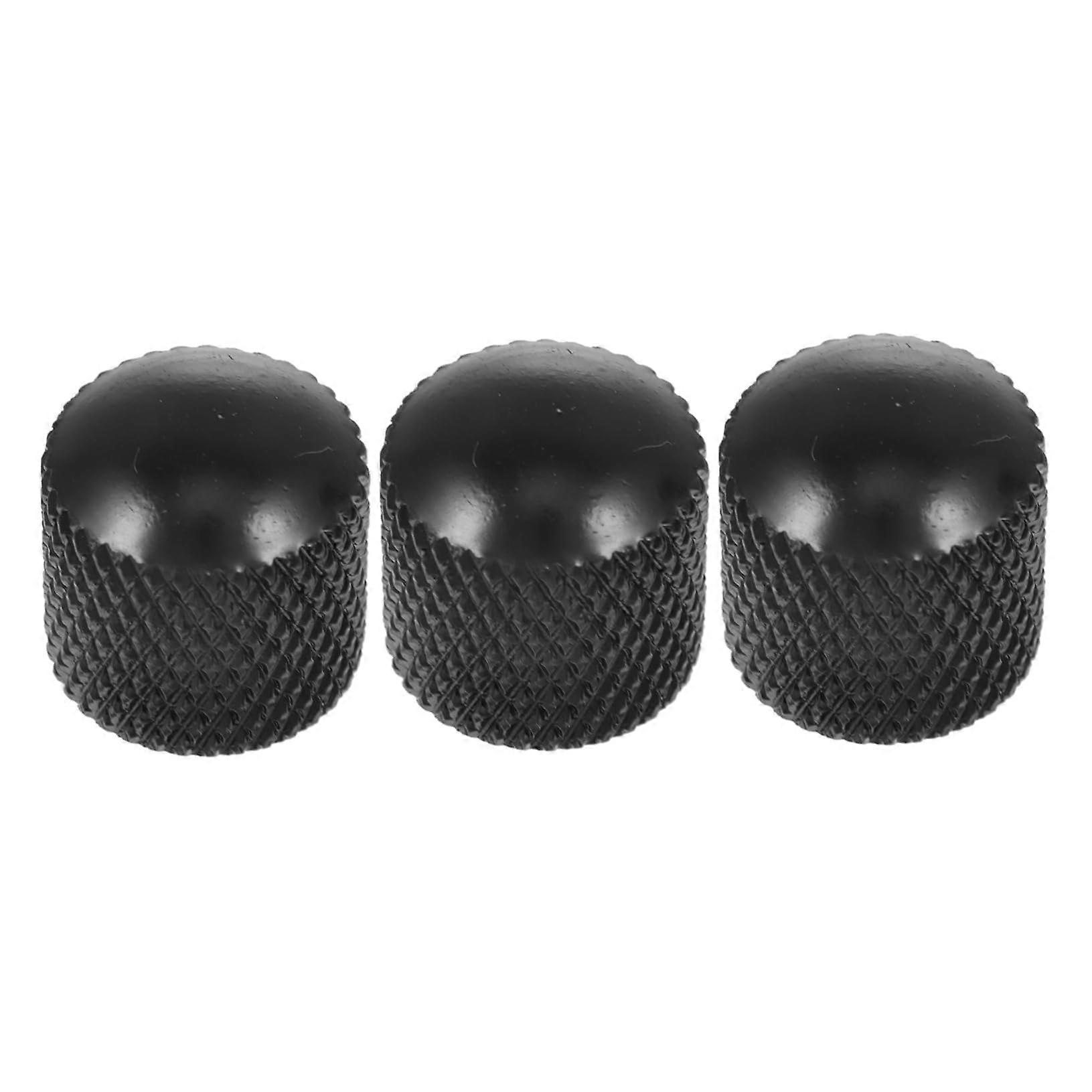 3Pcs Durable Metal Guitar Volume Knobs for Electric Bass, Ergonomic Control, Easy Installation