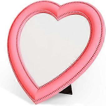 Makeup mirror heart shaped desktop vanity mirror