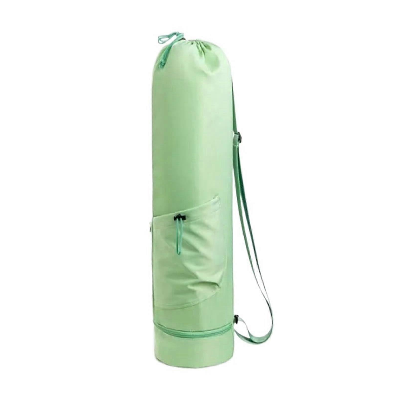 Yoga Mat Bag with Adjustable Shoulder Strap and MultiPocket Storage for Pilates Mats Green