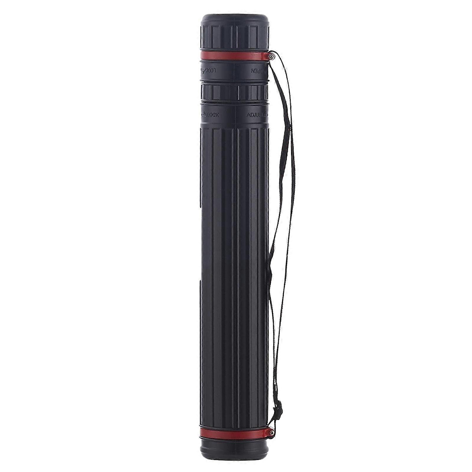 Black Adjustable Telescoping Document Tube with Waterproof Twistlock Cap and Shoulder Strap 1828