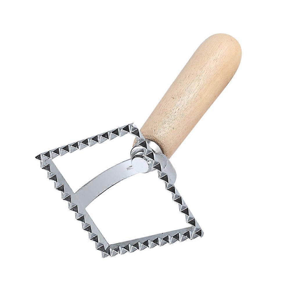 Biscuit Mold Square Lace Wooden Handle for Baking Use Large Size